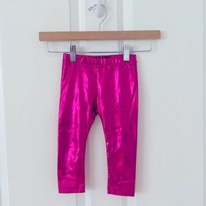 Tucker + Tate from Nordstrom toddler girl metallic hot pink leggings size 2T